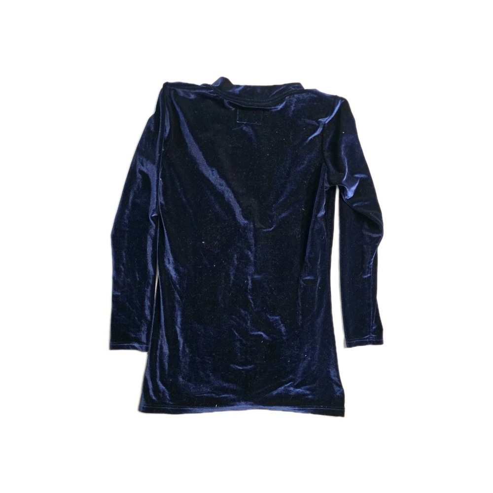Evy's Tree The Clara Velvet Long Cardigan Women's M Button Navy Blue - Picture 2 of 5